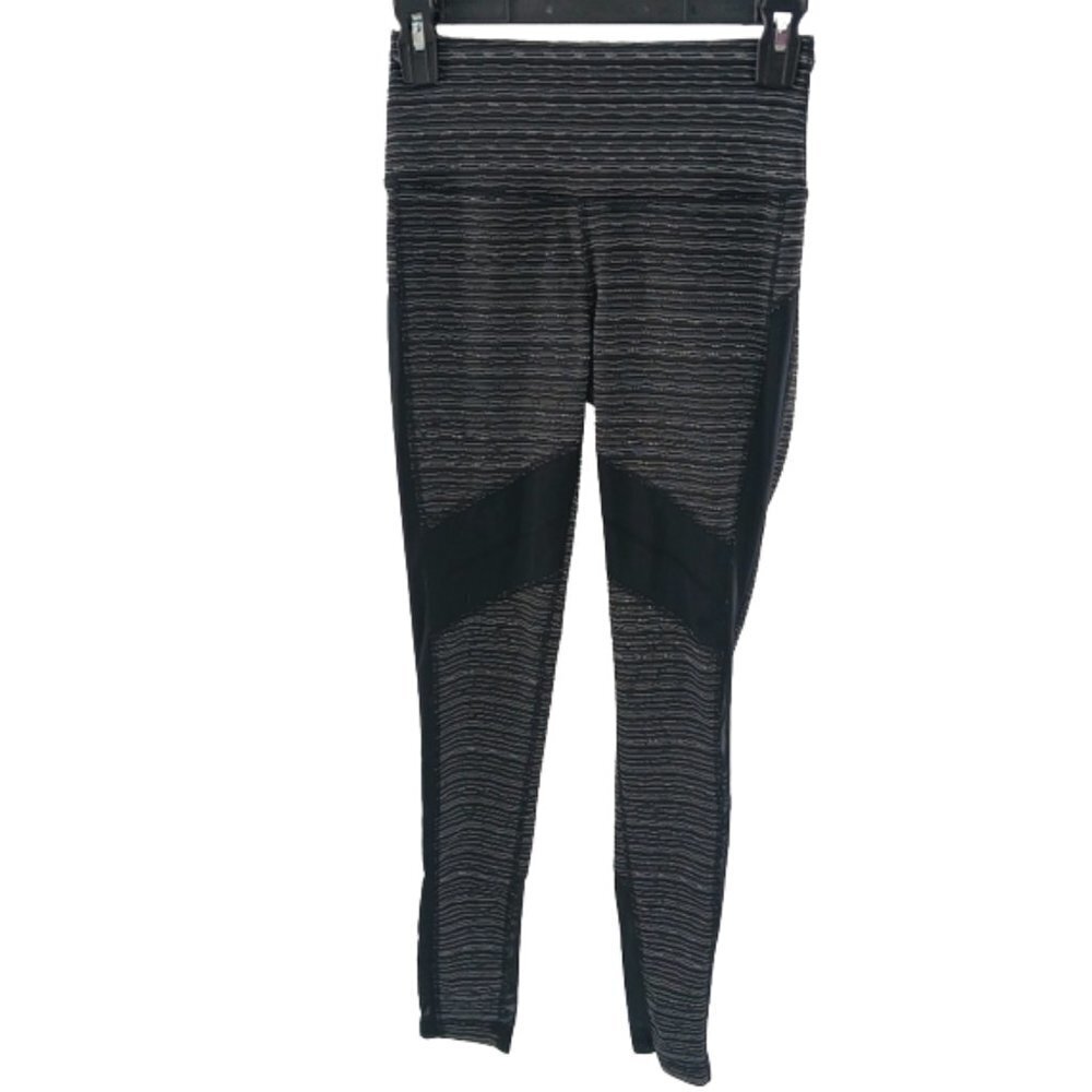 90 Degree By Reflex Womens Leggings Black Mesh Panel Activewear XS